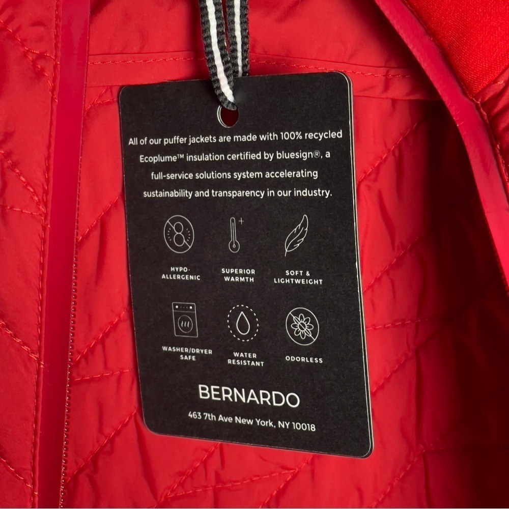 Bernardo Women’s Red Quilted Puffer Vest Size L - Picture 7 of 8